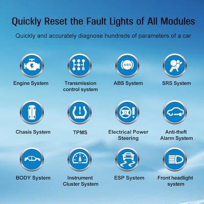 for Chevrolet Chevry Vehicle Obd2 Scanner Full System Check Engine Code Reader Scan Tools ABS SRS Transmission Chasis ESP TPMS System Car Diagnostic Tool