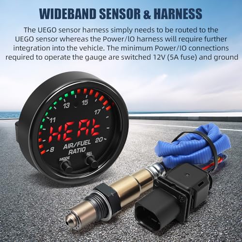 ARTILAURA 30-0300 Wideband AFR Gauge Digital Air Fuel Ratio Gauge Kit