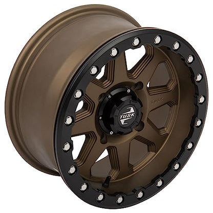 Tusk 4/156 Uinta Beadlock Wheel 15x7 5.0 + 2.0 Bronze Compatible with POLARIS RZR Trail/XP/ProXP/General/Ranger KAWASAKI KRX/Ridge/Mule Pro YAMAHA RMAX/YXZ