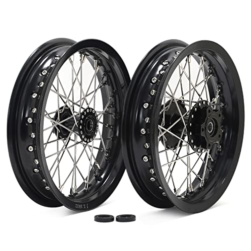 TOFR 12"x2.15" Front Rear Wheels Rims Hubs for Talaria Sting Talaria XXX - color: Black, size: 12" 12" Front Rear