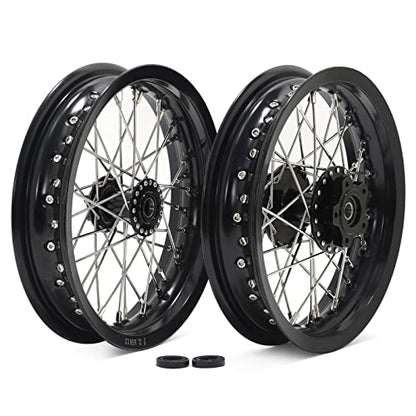 TOFR 12"x2.15" Front Rear Wheels Rims Hubs for Talaria Sting Talaria XXX - color: Black, size: 12" 12" Front Rear
