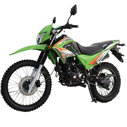 X-PRO Hawk 250 Dirt Bike Motorcycle Dirt Bike Enduro Motorcycle (Green) - color: Green