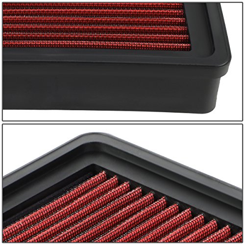 DNA Motoring AFPN-064-RD Washable Drop In Panel Air Filter Enhanced Engine Performance [Compatible with 93-97 Colt 1.5L/1.8L & 93-96 Mirage/Summit 1.5L/1.8L] - style: 93-94 Dodge Colt 1.5L