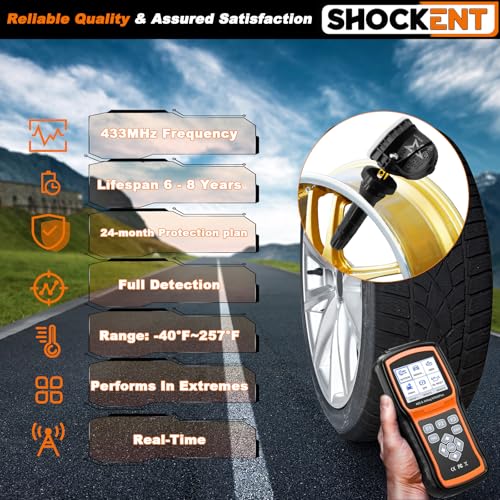 13598773 Upgraded 433MHZ TPMS Sensor Fits for:-Chevy Traverse 2018-2024, Malibu 2016-2024, Cruze 2016-2019, Tahoe 2018, for:-GMC Yukon 2017-2018; Tire Pressure Monitoring System Sensor-4PCS