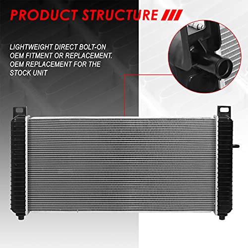 Auto Dynasty Radiator Compatible with 2005-2013 Chevy Silverado GMC Sierra 1500/1500 Classic 4.3L, DPI 2946 Factory Style 1-Row Cooling Radiator, Aluminum Core