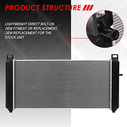 Auto Dynasty Radiator Compatible with 2005-2013 Chevy Silverado GMC Sierra 1500/1500 Classic 4.3L, DPI 2946 Factory Style 1-Row Cooling Radiator, Aluminum Core