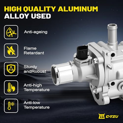 Upgrade Aluminium Thermostat Housing Assembly Compatible with Chevrolet Cruze 2011-2016 Cruze Limited 2016 Sonic 2012-2018 Trax 2013-2020 - Replaces 15-81816 902-033 25192228 55564890 - color: 902-033