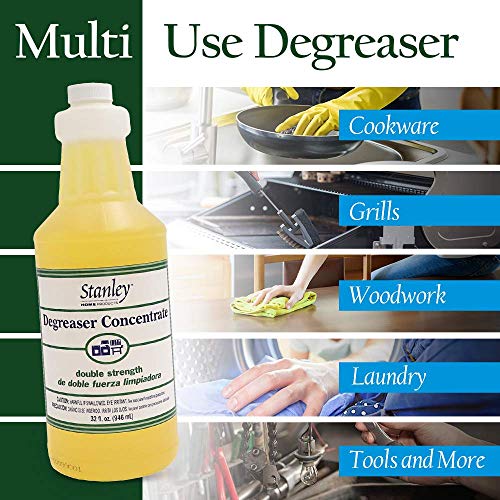 STANLEY HOME PRODUCTS Degreaser Concentrate – Makes Up to 64 Gallons – Industrial Strength Formula, Multi-Surface Cleaner for Kitchen, Cookware, Counters, Tools (Pack of 1) - size: 32 Fl Oz (Pack of 1)