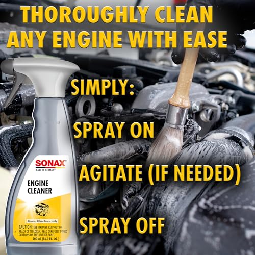 SONAX Heavy Duty Engine Degreaser, Automotive Engine Bay Cleaner, 16.9 oz - size: 16.9 Fl Oz (Pack of 1)