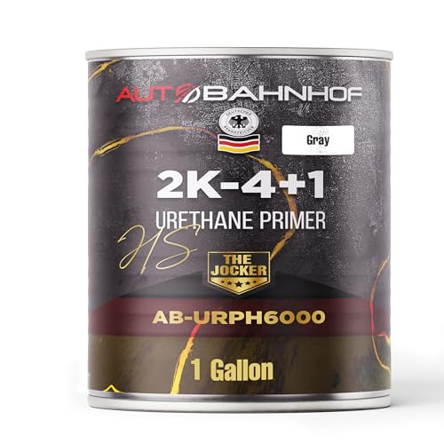 AB-URPH6000 2K Urethane Primer Gray – Superior Coverage, Tintable, Fast Curing, Easy to Sand – Automotive, Industrial, and Heavy Equipment Paint Base – 1 Gallon - color: Urethane Primer Gray