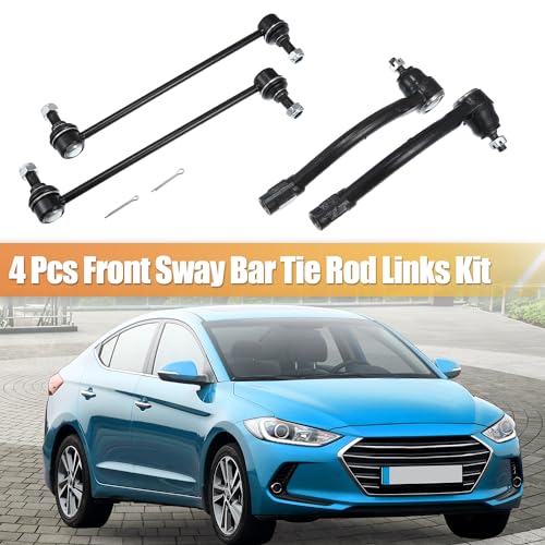 X AUTOHAUX 4x Front Sway Bar Tie Rod Lower Ball Joint for Hyundai Elantra