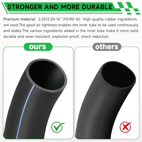 2.25/2.50-16 (70/90-16) Heavy Duty Mini Dirt Bike Inner Tube - size: 2.25/2.50-16" 1pc
