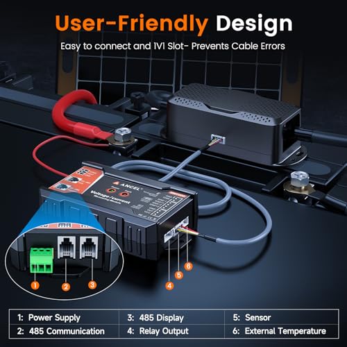 ANCEL BM1000 Bluetooth Battery Monitor, 400A Smart Shunt for RV & Marine - color: Grey