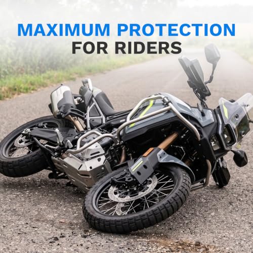 CHIFUN Engine Guard Crash Bars for 450MT Ibex 450 2024-2026, Motorcycle Upper and Lower Highway Frame Gas Fuel Tank Falling Protection Bars (Sliver) - color: Sliver
