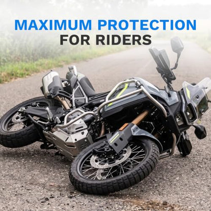 CHIFUN Engine Guard Crash Bars for 450MT Ibex 450 2024-2026, Motorcycle Upper and Lower Highway Frame Gas Fuel Tank Falling Protection Bars (Sliver) - color: Sliver