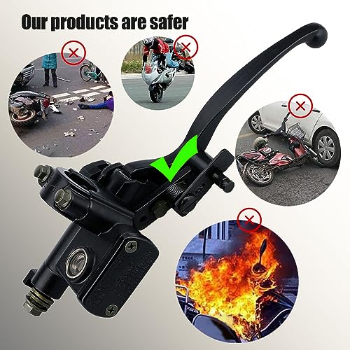 LOCOPOW 7/8” Left Hand Hydraulic Brake Lever Master Cylinder - style: Left