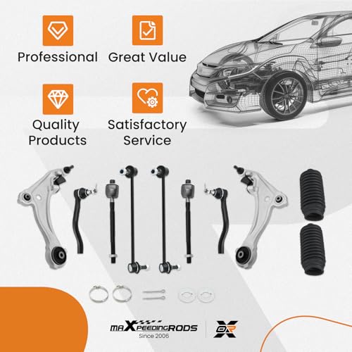 maXpeedingrods 10Pc Front Lower Control Arm Kit for Nissan Maxima 2009-2014 - size: 10Pcs