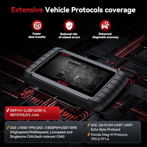 iCarsoft CR MAX 2026 Version Bidirectional Scan Tools Dealer-Level Full System Diagnosis Up to 50 Services All Active Test Lifetime Free Update OBD2 Scanner Diagnostic Tool ECU Coding CAN FD