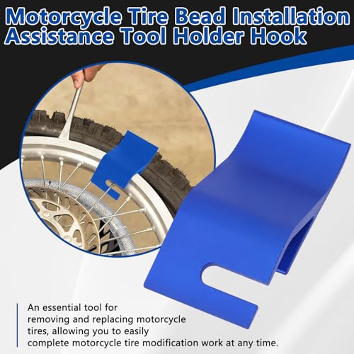 Motorcycle Tire Bead Installation Holder Hook, Blue - color: Blue