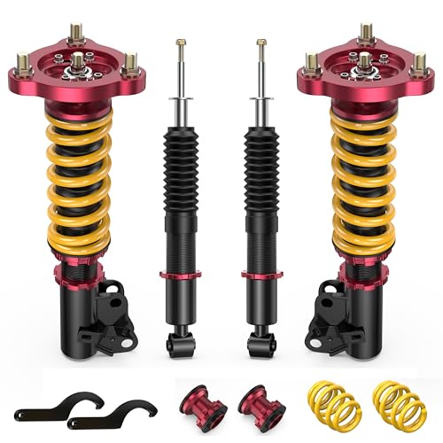 KUIPERAUTO Coilovers Lowering Struts Compatible for FD1 FD2 FD7 FA1 FG1 FG2 FA5 2006-2011 Honda Civic EX LX Si Sedan/Acura CSX Adjustable Height Suspension Coil Spring Shocks (Set of 4)(Yellow) - size: 2006-2011 Honda Civic