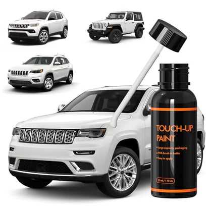 PW7/GW7 Bright White Touch Up Paint Compatible With Jeep, DIY Car Paint Scratch Repair Kit, Automotive Paints, Quick Easy Fix Scratch Repair for Grand Cherokee/Grand Wagoneer/Wrangler/Compass - color: PW7/GW7 Bright White