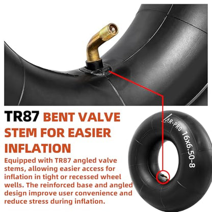 AR-PRO (2-Pack) 15x6.00-6" Inner Tubes with TR87 Bent Valve Stem – Replacement Heavy-Duty Tire Tubes for Lawn Mowers, Tractors, Wheelbarrows, Go-Karts, ATVs, Garden Utility Equipment - size: 15x6.00-6,TR-87