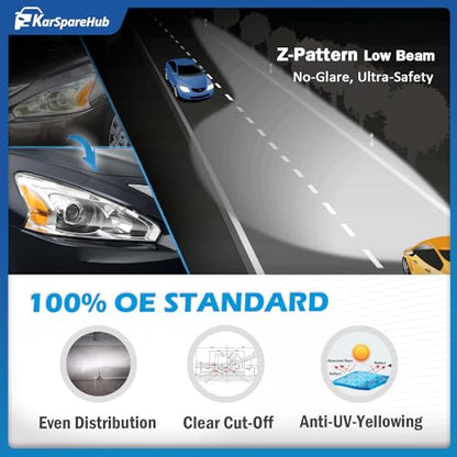 Halogen Headlights for 2013-2015 Nissan Altima 4-Door - color: Polished Chrome | With High & Low Beam Bulbs