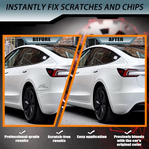 (Pearl White Multi-Coat PPSW) Touch up Paint for Tesla Model Y/3/X/S - color: Car Touch up Paint(Pearl White Multi-Coat(PPSW)) Compatible with Tesla Model Y/3/X/S