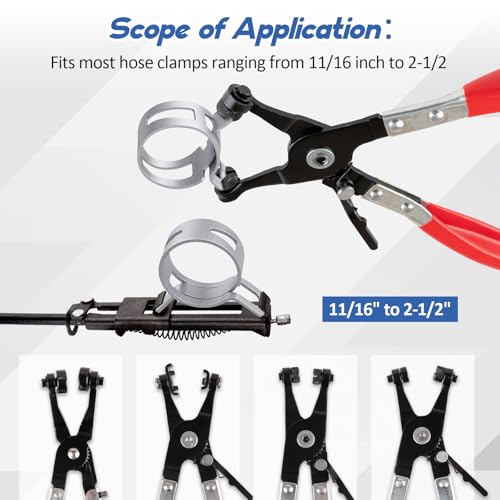 9PCS Hose Clamp Pliers Set, Hose Clamp Removal Tool for Automotive