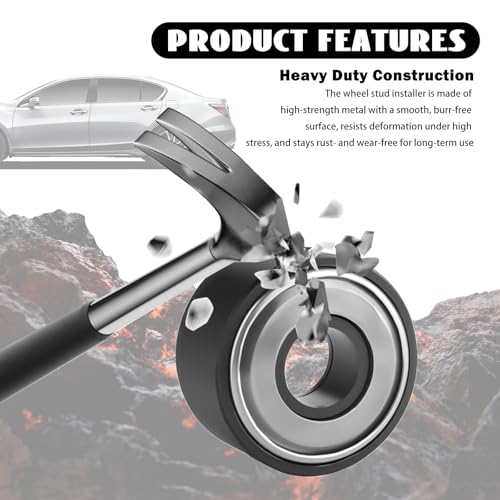 2PCS Wheel Stud Installer Tool OEM#22800,Heavy Duty Wheel Stud Removal Tool Kit Includes 3/4" Wheels Lug Nuts M12×1.25/M12×1.5/M14×1.5,Lug Studs Installer Tools Car Accessories