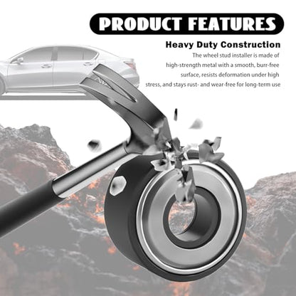 2PCS Wheel Stud Installer Tool OEM#22800,Heavy Duty Wheel Stud Removal Tool Kit Includes 3/4" Wheels Lug Nuts M12×1.25/M12×1.5/M14×1.5,Lug Studs Installer Tools Car Accessories