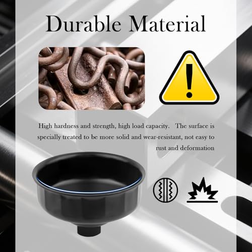 86mm 16 Flute Oil Filter Wrench with 3/8" Drive Port,Oil Filter Removal Tool Compatible with BMW & Volvo,Professional Oils Filters Socket for Detaching & Installing Oils Filters