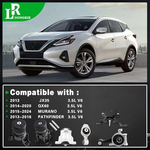Engine Motor Mount Compatible with Murano 2015-2024 & JX35 2013 - size: A4355HY A4365HY A7381 A4371HY A7386 A7383