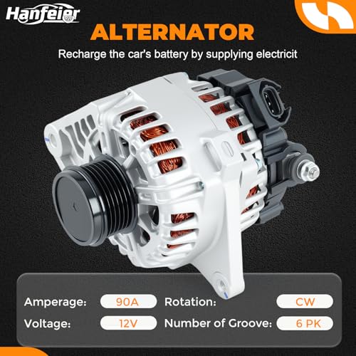 11610N Alternator for Hyundai Kia Elantra Forte Soul 2011–2017 - size: 11610