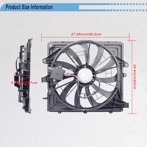 Radiator Cooling Fan Compatible with 2013-2015 ATS, 23190331 - size: 2013-2015 Cadillac ATS