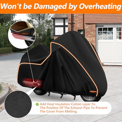 Motorcycle Cover for Honda Gold Wing GL1800 Tour 2001-2025 with Top Box - size: for Honda GL1800/Gold Wing