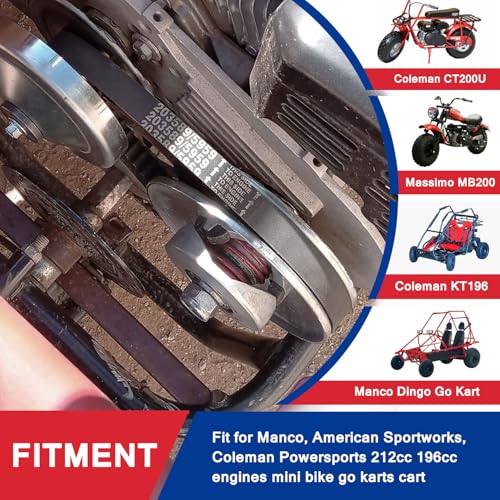 30 Series Go Kart Drive Belt for 212cc 196cc 6.5hp Coleman KT196 CK196 GK200 Manco Dingo TrailMaster Go Kart Cart Baja Warrior Mini Bike Manco 5959 Comet 203589 Murray 12-8487 Heavy Duty 3PCS