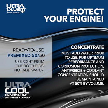 UltraCool Antifreeze Coolant Universal Engine 50/50 Red 1 Gallon
