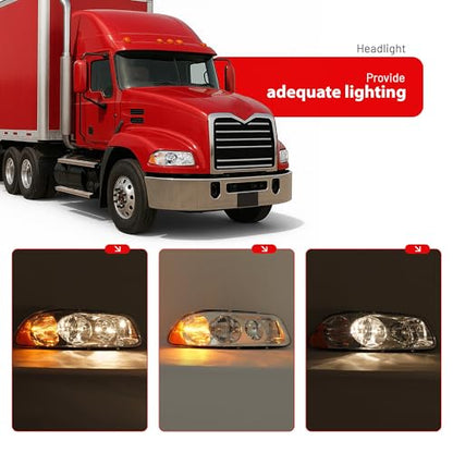 HECASA Halogen Headlight w/Bulbs Compatible with CX CXN CXU GU4 GU5 GU7 GU8 - color: Clear Lens+Chrome Housing, size: Right