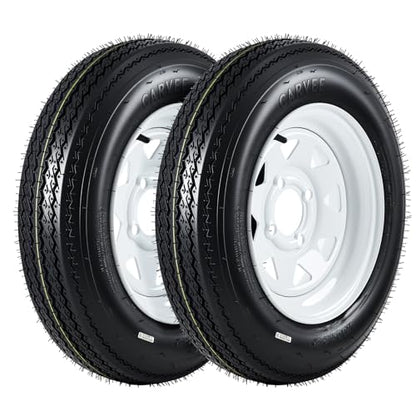 GarveeTech 4.80-12 Trailer Tire and Wheel Assembly, 4 Lug, Set of 2 - size: 4.80-12, style: 4 Lug