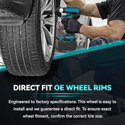 New Single 16 Inch 16x6.5 Inch 16" Silver Replacement Aluminum Alloy Wheel Rims Fit for 2016 2017 2018 2019 Nissan Sentra, ALY62756U20N, Direct Fit Replacement OEM Wheel Rim