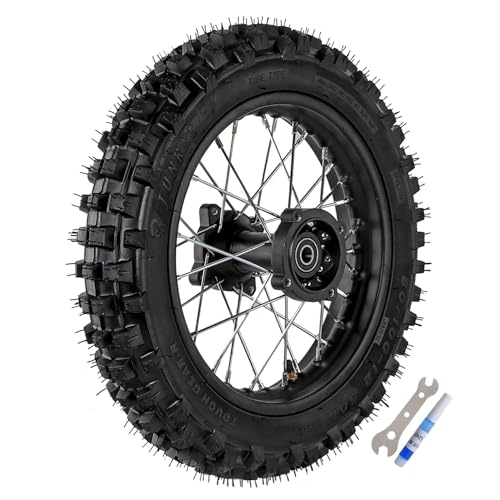 14" 12" Complete Dirt Bike Front and Rear Wheel Kit 60/100-14 80/100-12 Tire Rim Set 12mm Bearing for Pit Bike Motocross Off Road 50cc 70cc 90cc 125cc 140cc SSR Apollo Taotao DB14 DB17 XR70 CRF50 - color: Front 60/100-14 & Rear 80/100-12, size: 12mm Beari