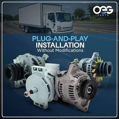 OEG Parts New Alternator Compatible With Volvo 35SI 1997-2008 Improved Design Cat Cummins Mercedes 10459289 10459449 10459608 10459611 10459614 19011176 19011187 19011202, ADR0309, ADR0332, 40012191