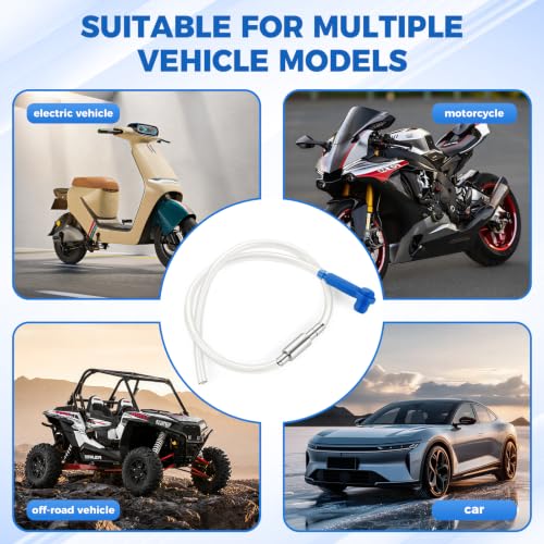 Brake Bleeder Kit with 2 One Way Check Valves, 4 Brake Bleeder Hoses, 2 Quick Adapters, Universal Brake Fluid Bleeder Tool for Car, Motorcycle, ATV, Truck & Hydraulic Clutch Systems