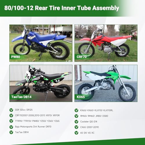 12" Rear Wheel 80/100-12 3.00-12 Dirt Bike for 110cc 125cc SSR SR125