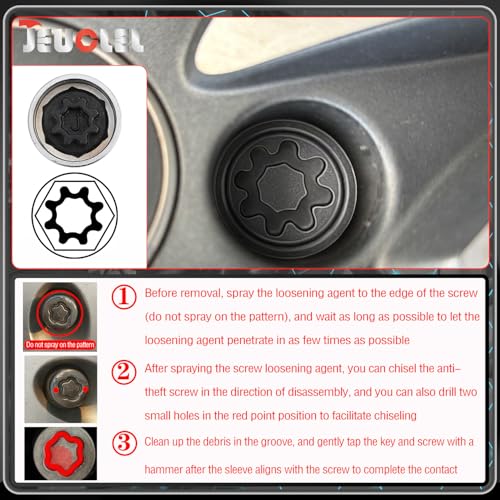 J Wheel Locking Nut Key for Audi, Socket OD 27mm - ID 25mm - size: Socket J