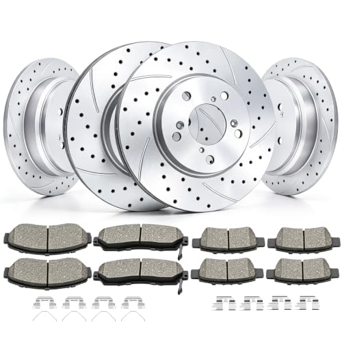 Acinoparts Front and Rear Brake Kit for Honda Odyssey 2005-2010 - size: ABK00801