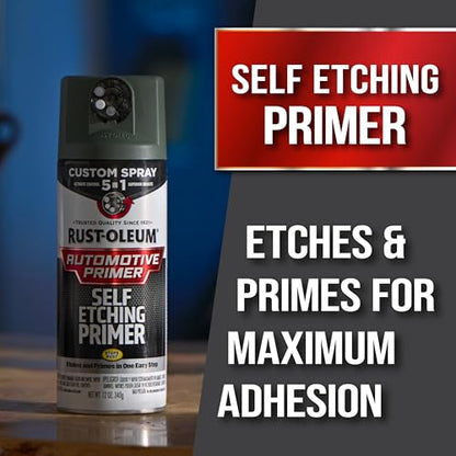 Rust-Oleum Automotive Self Etching Primer Custom Spray 5-in-1, Dark Green - size: 12 Ounce (Pack of 1)