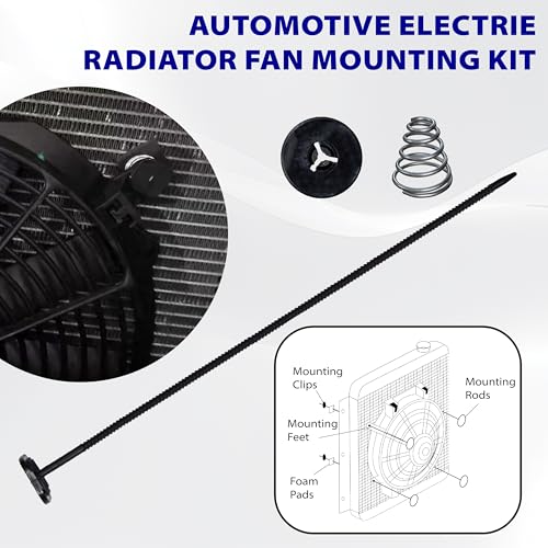 BFXM Automotive Fan Mounting Kit, Radiator Fan Zip Ties Clips Mounting Kit - color: 2 Set
