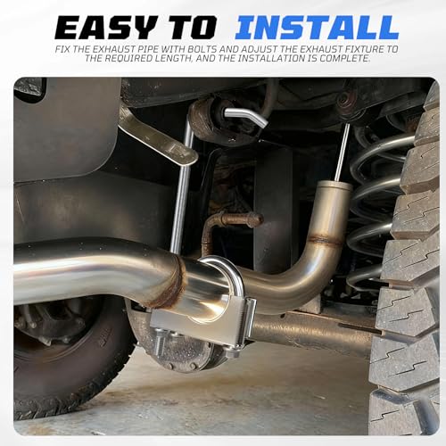 2.5" Universal Exhaust Clamp with Hanger, 2 PCS - size: 2.5 Inch